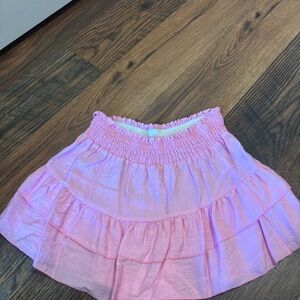 SHEIN Light Pink Tiered Mini Skirt